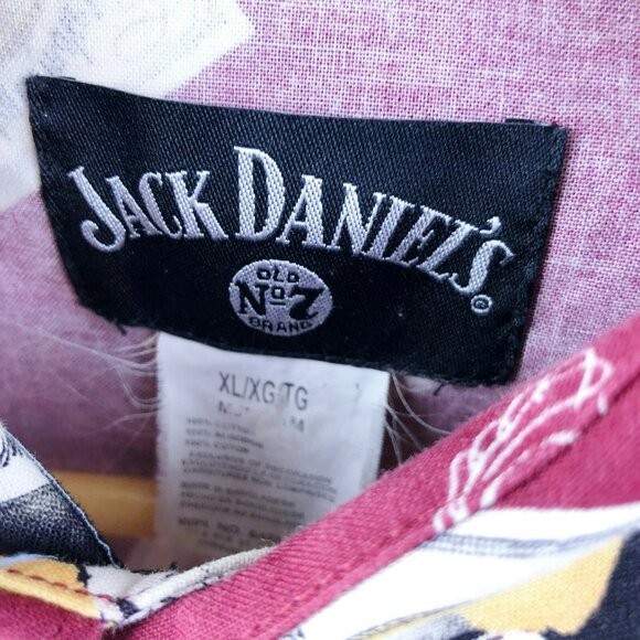 JACK DANIELS Shirt Mens Size XL Western Snap Long Sleeve Cowboy Old No 7 Whiskey - Picture 4 of 5